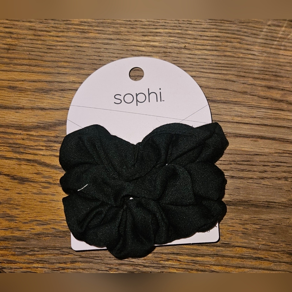 Sophi Black Hair Scrunchies - Set of 3 BNIB